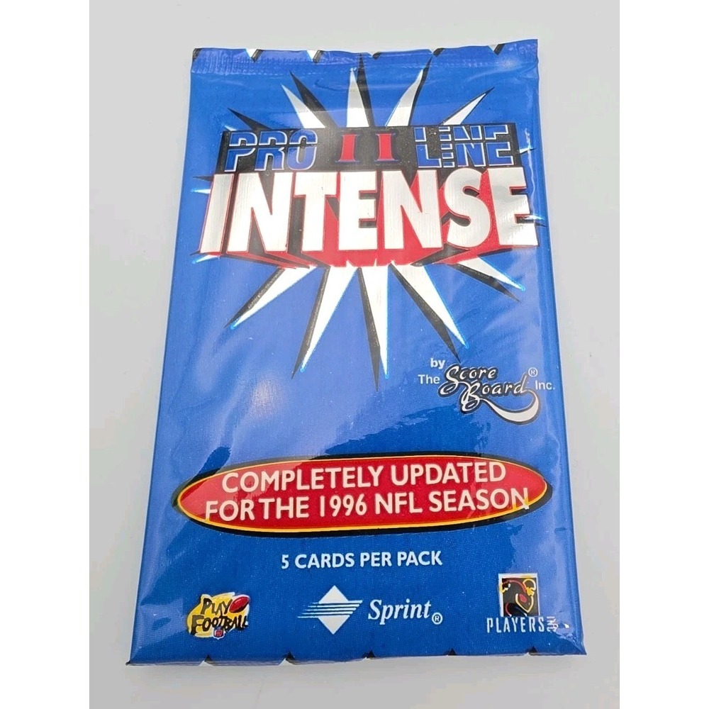 1996 Pro Line II Intense Football 5 Card Factory Sealed Pack NFL Score Board